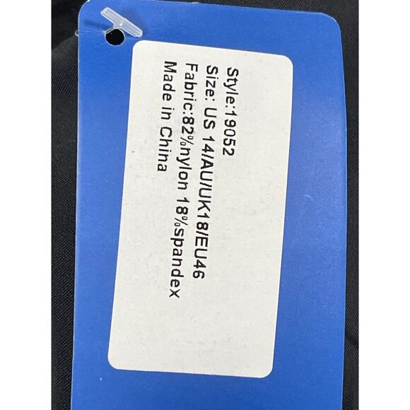 Hilor Black One Shoulder Ruffled One-Piece Swimsuit SIZE-14 - Picture 4 of 5